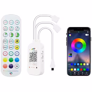 Řadič RGB LED pásku Smart WiFi Tuya s dálkovým ovládáním, stmívačem a hudebním režimem