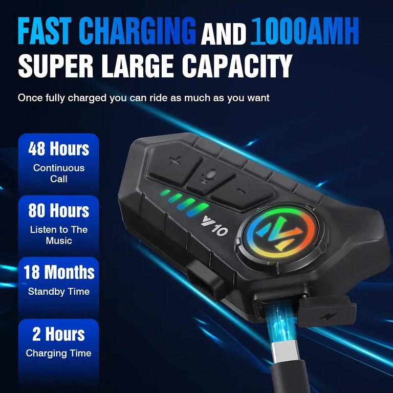 Motocyklový interkom s výdrží až 32 hodin