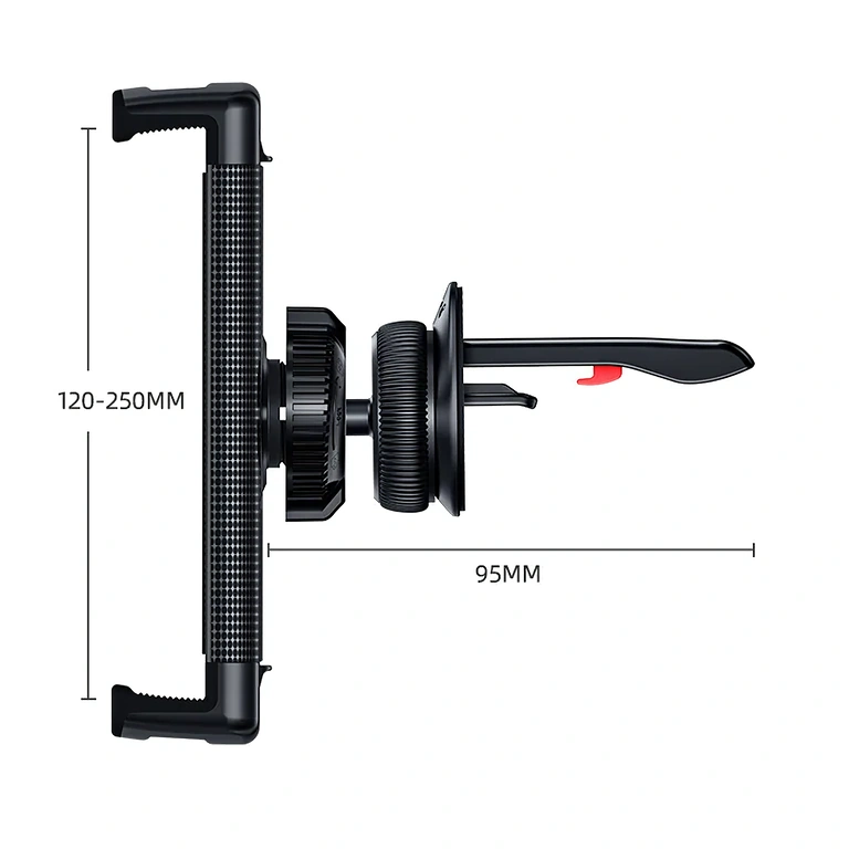 Kompaktní a lehký držák tabletu, montáž na mřížku ventilace