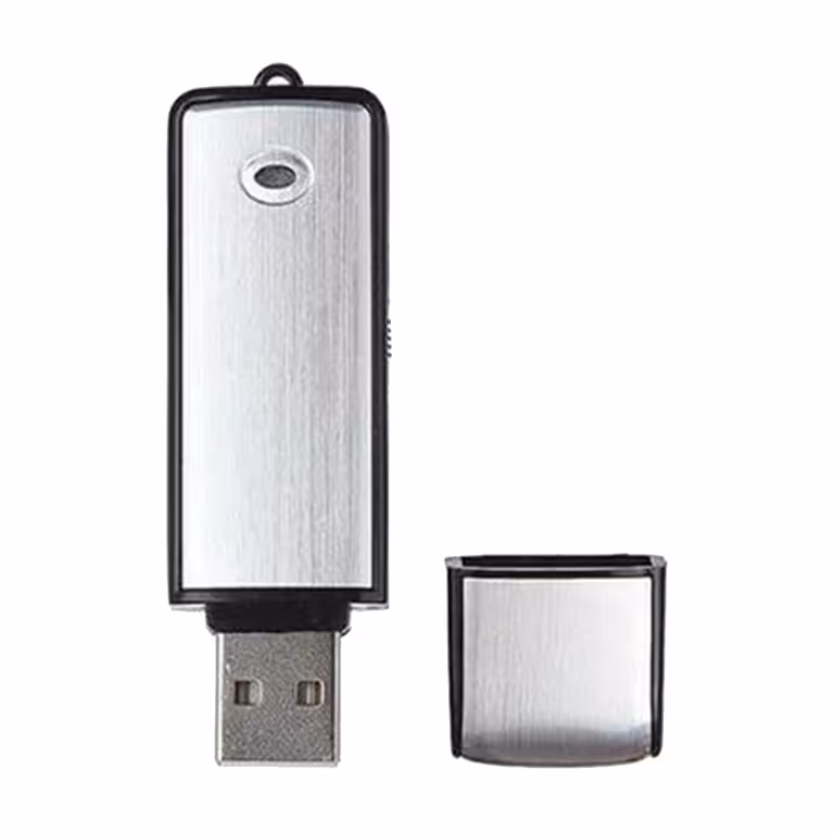 USB klíč / digitální diktafon 16GB s citlivým mikrofonem a dobíjecí baterií – 160 hodin nahrávání