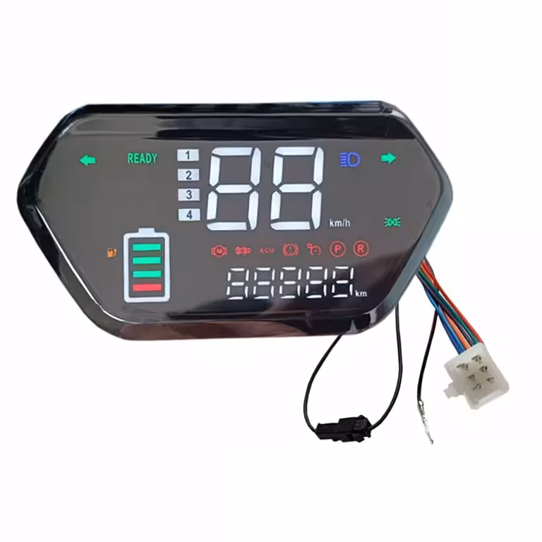 Digitální LCD displej pro elektrokoloběžku, elektrokolo, elektrický skútr, Harley a CityCoco – kompatibilní 48V, 60V, 72V