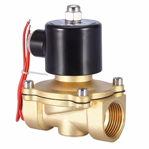 Elektromagnetický ventil 1 palec AC 220V s mosazným tělem – pro vodu, zavlažování a průmyslovou automatizaci