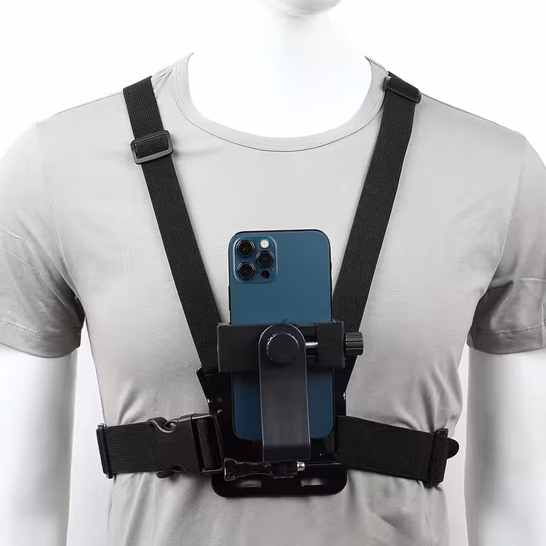 Popruhový držák na hrudník pro telefon a kameru GoPro – nastavitelný chest mount systém