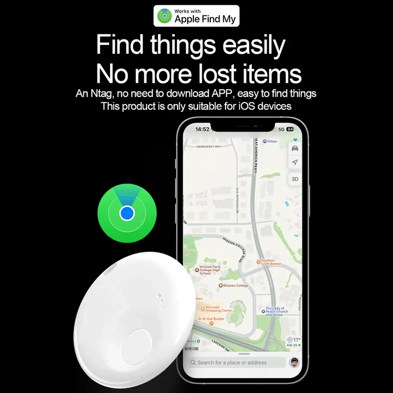 GPS zařízení využívající síť Find My pro lokalizaci