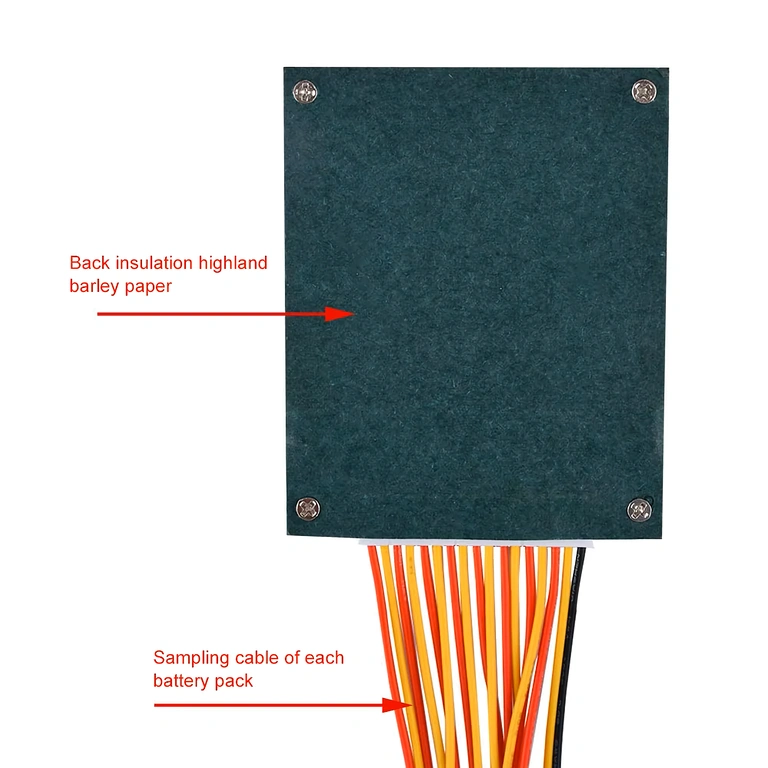 Obrázek zadní části BMS desky 16S 60V 40A