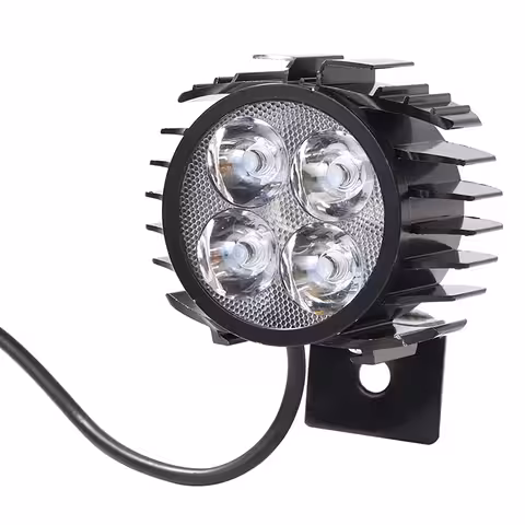 LED světlomet s integrovaným klaksonem pro elektrokoloběžku a elektrokolo – 12V-72V výkonný a odolný