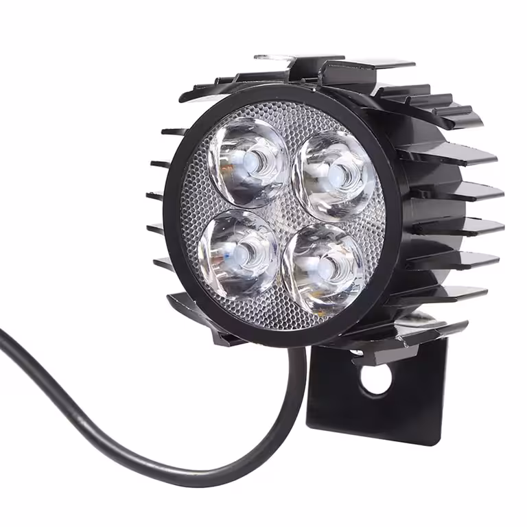 LED světlomet s integrovaným klaksonem pro elektrokoloběžku a elektrokolo – 12V-72V výkonný a odolný