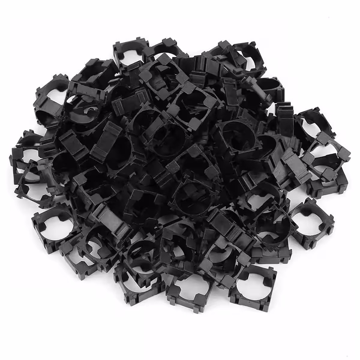 Velká sada 100 modulárních držáků pro upevnění 18650 článků