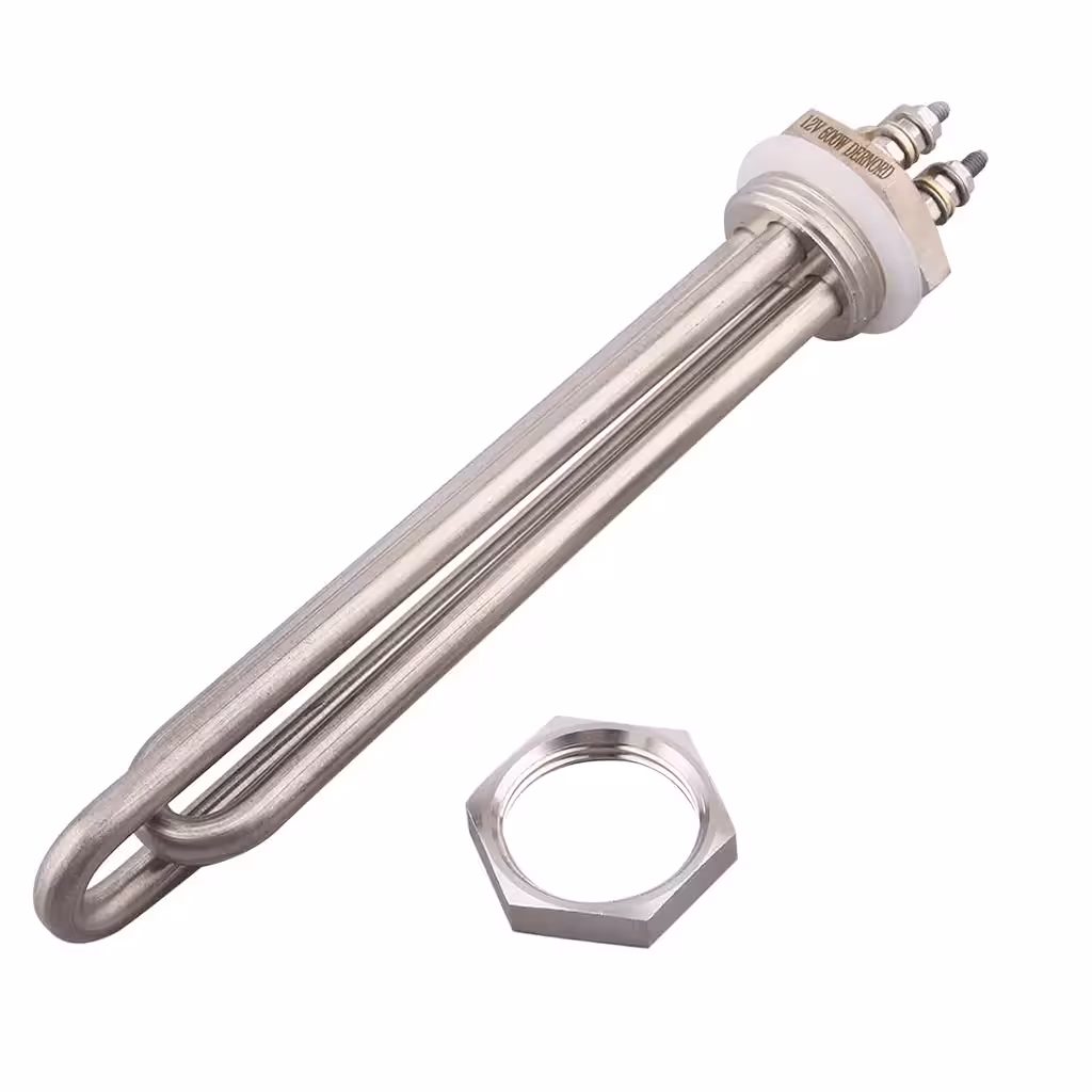 Topný prvek pro ohřev vody v bojleru 12V 24V – elektrický ohřívač 300W / 600W pro off-grid solární systémy