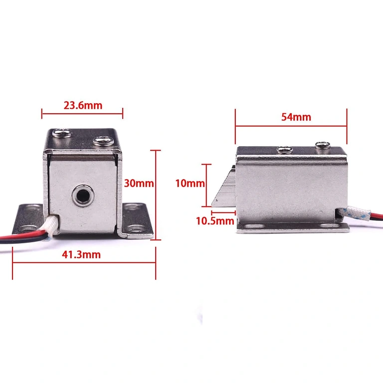 Elektromagnetický zámek 12V – rozměry Rozměry elektromagnetického zámku 12V zobrazené na obrázku