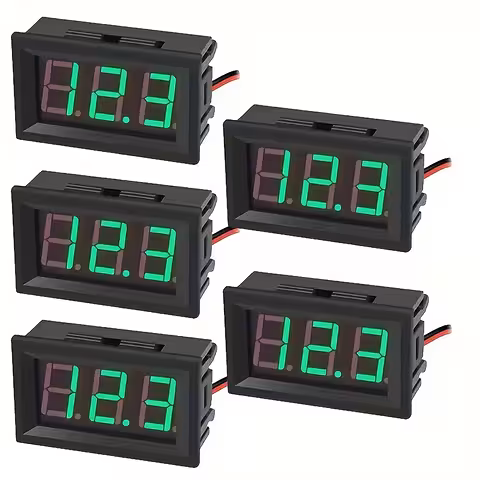 Sada 5 kusů digitálních panelových voltmetrů 5V–120V DC