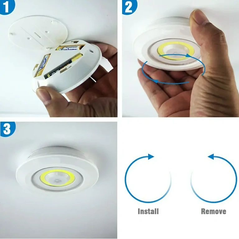 LED spoty s přilepenou páskou pro montáž na stěnu nebo nábytek