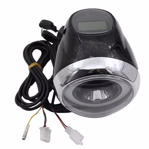 Přední světlo elektrického skútru Citycoco Harley 60V s LCD displejem, LED osvětlením a elektrickým spínačem