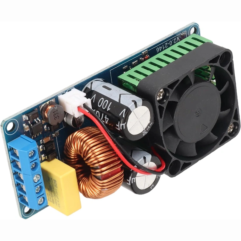 Deska obvodu mono zesilovače 500W Detail desky plošného spoje zesilovače mono 500W IRS2092