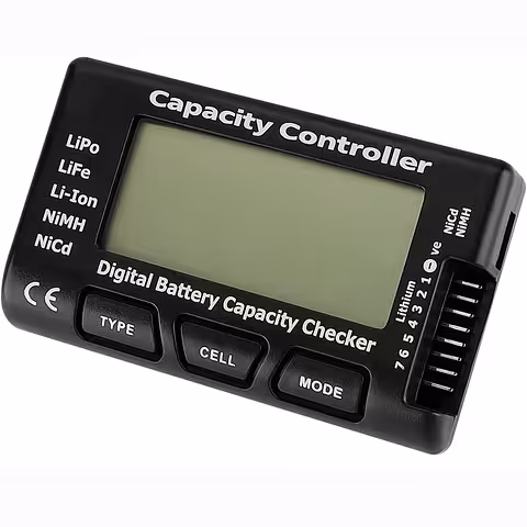Tester Baterií 18650 Li-Ion, LiPo, LiFe, NiMH, NiCd 2-7S – Kontrola Napětí a Kapacity