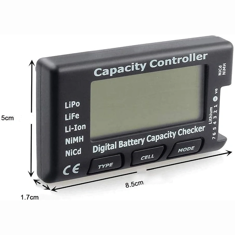 Digitální tester Li-Ion 18650 a LiPo 2-7S, přesný a rychlý