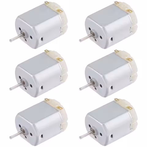 Sada 6 ks: Mini DC Motor 130 3V-6V pro Roboty, Ventilátory a DIY Projekty