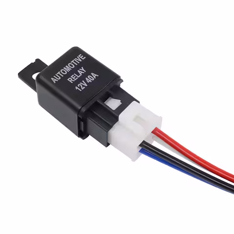 Automobilové Relé 12V 4 Pin 40A se Zásuvkou – Kompatibilní s 12V Elektrickými Systémy