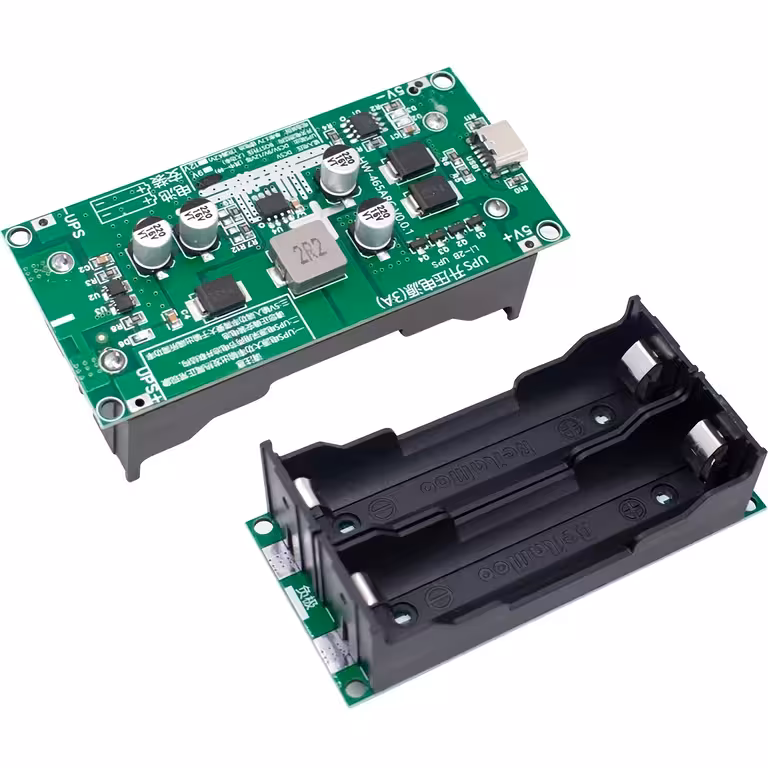 Mini UPS Modul 5V/12V – DC UPS Modul s Nabíjením pro Baterie 18650