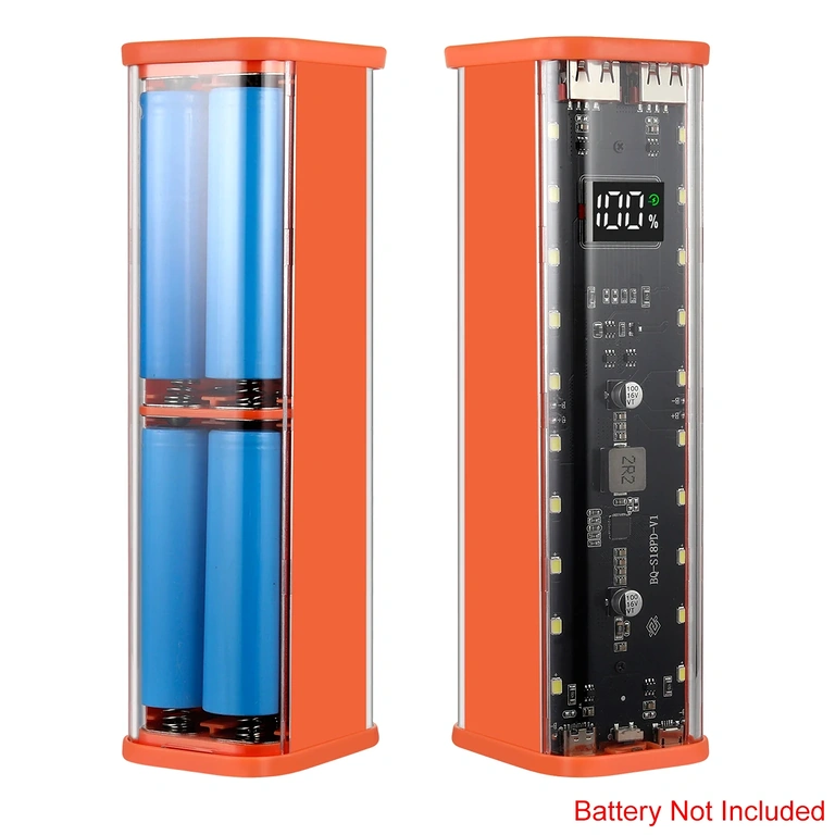 Vnitřek pouzdra power bank pro 8 baterií 18650