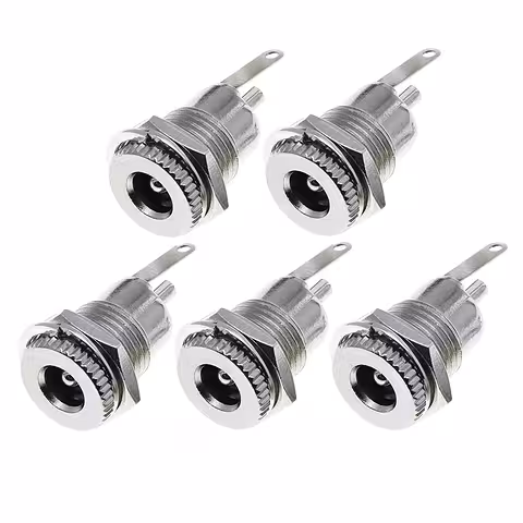 Sada 5 ks – DC Napájecí Zásuvka 12V 5,5mm x 2,1mm – Samice Konektor