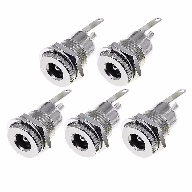 Sada 5 ks – DC Napájecí Zásuvka 12V 5,5mm x 2,1mm – Samice Konektor