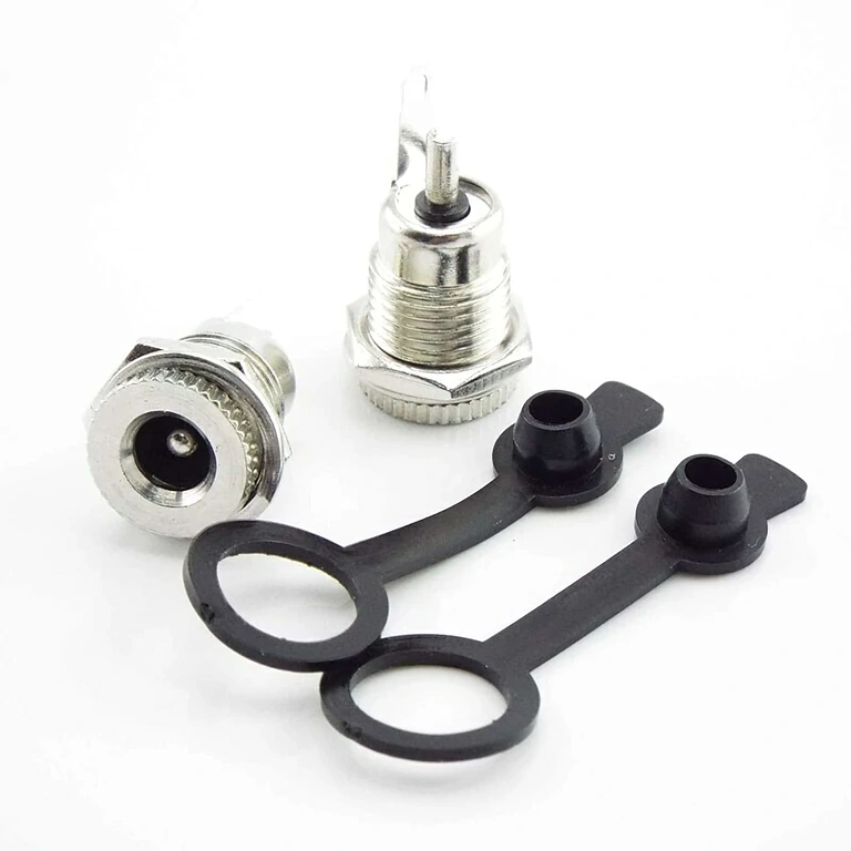 DC konektor 12V 5,5x2,1 mm – vodotěsný, přední pohled