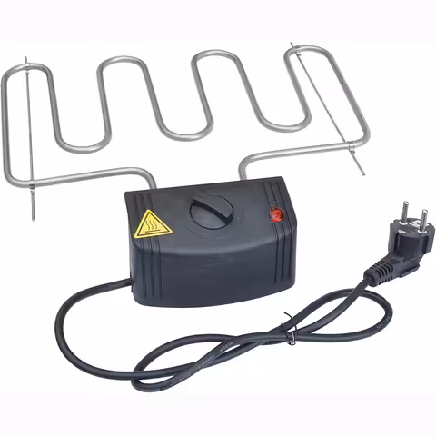 Elektrický Topný Odpor 2000W s Termostatem pro Udírny a Elektrické Grily – Topný Element