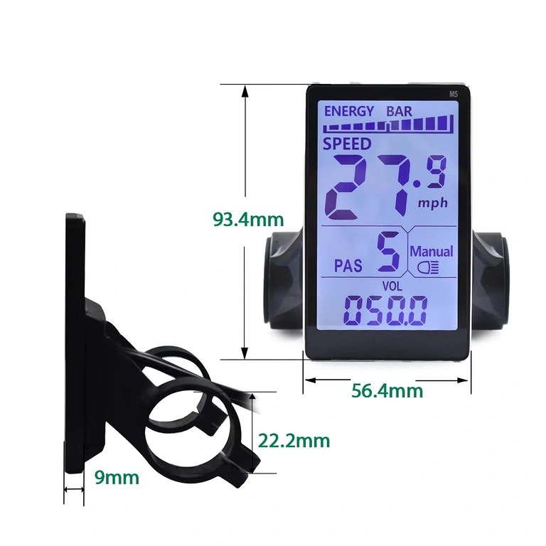 Kompaktní rozměry 110x55x30 mm řídicí jednotky M5 pro elektrické kolo
